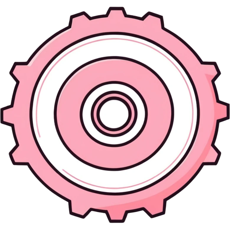 Pink gear emoji