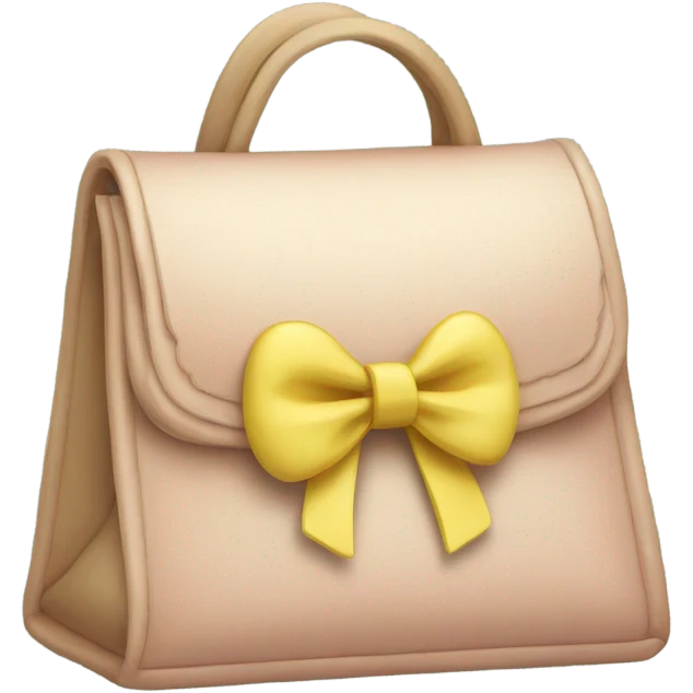 cute bag with bow badge emoji