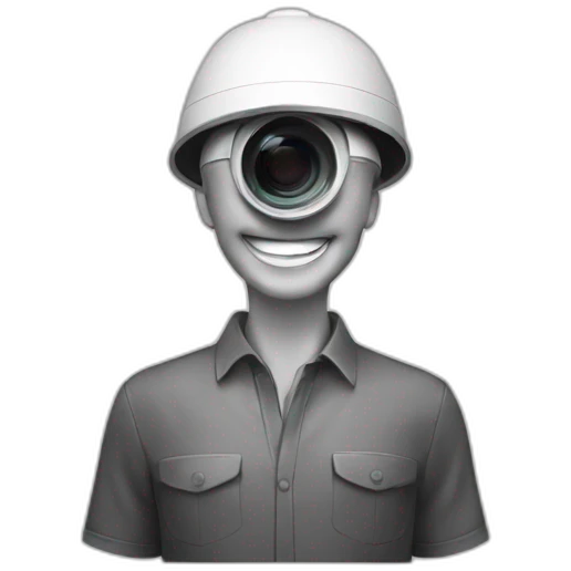 A Man With A CCTV On His Head, Laughing emoji