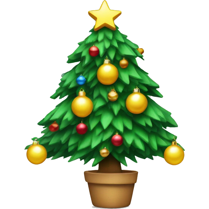Christmas tree with decorations emoji