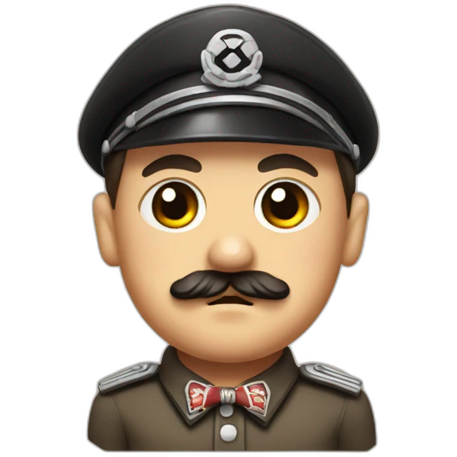 Hitler with a bow emoji