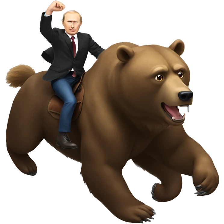 Putin riding a bear emoji