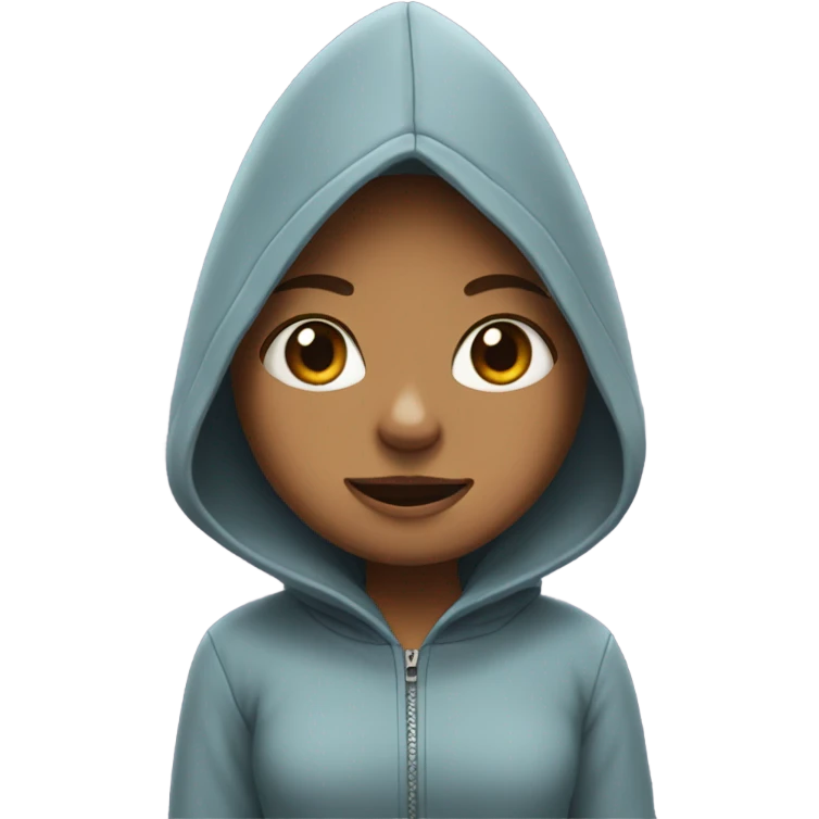 girl with shark hoodie emoji
