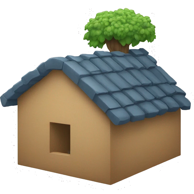 caixa quadrada com fios de cabelo em cima emoji