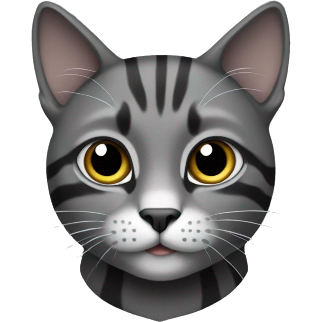 Cat grey and black  emoji