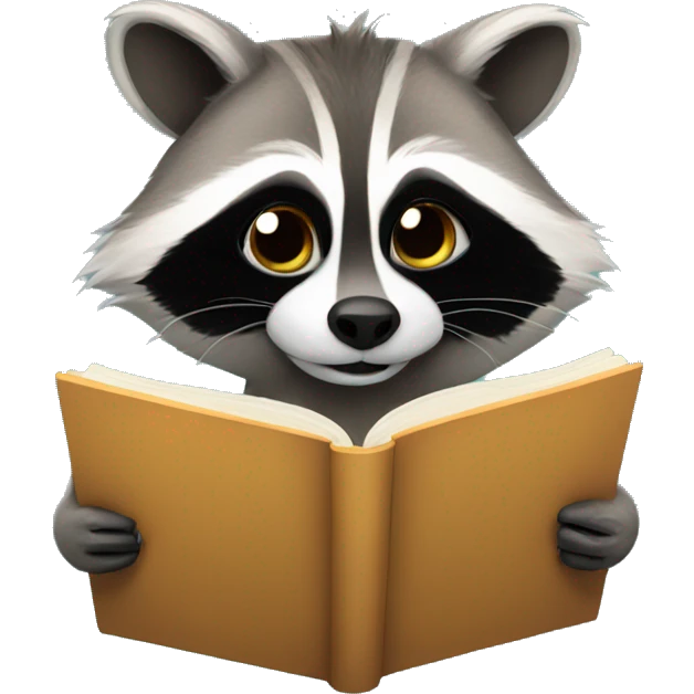 Racoon Reading  emoji