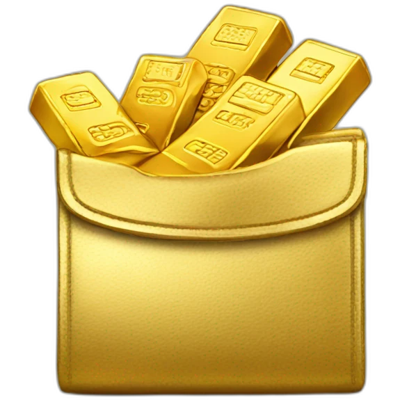 gold bars in wallet emoji