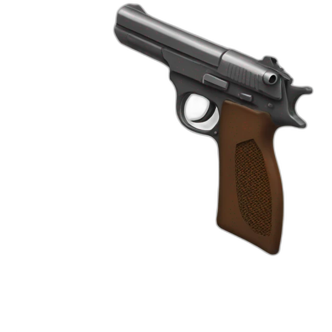 Jul tenant un pistolet emoji