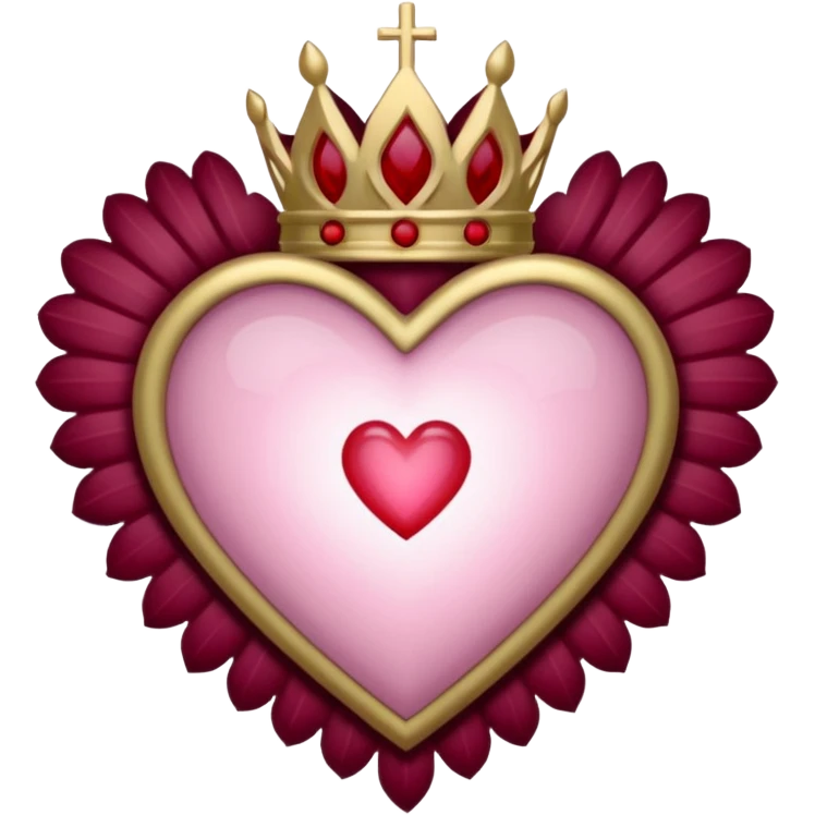Light pink and maroon sacred heart  emoji