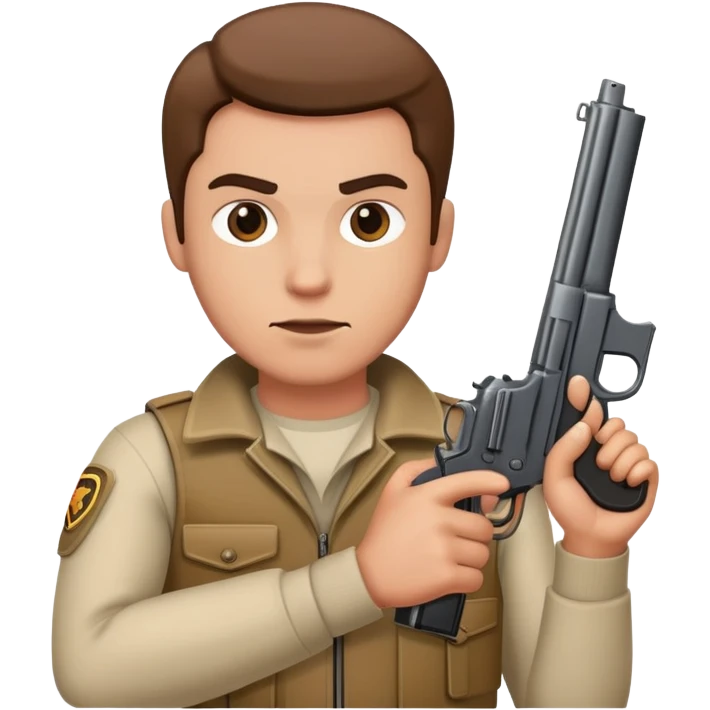 guy with a gun emoji