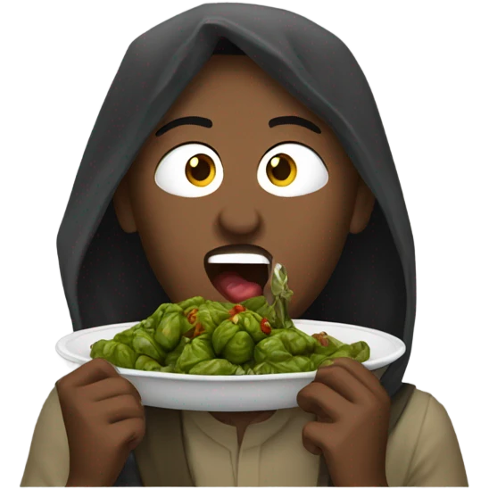 Ahmed eating dolma  emoji