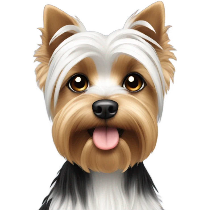 White and black yorkie emoji