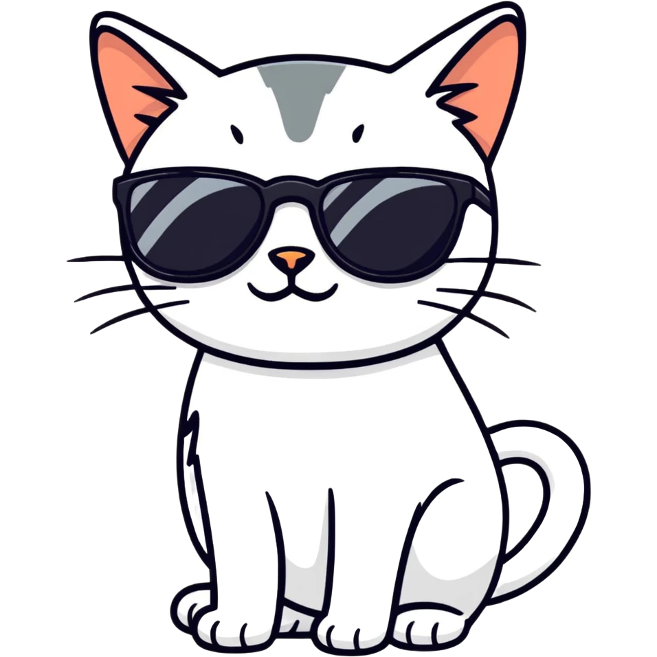 Cat with sunglasses emoji