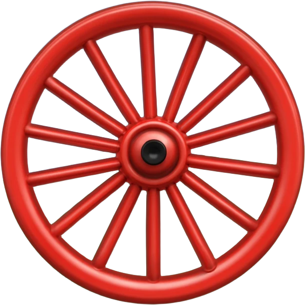 drapeau bande verte en desous bande bleu clair au dessus et roue de roulotte rouge au milieu emoji