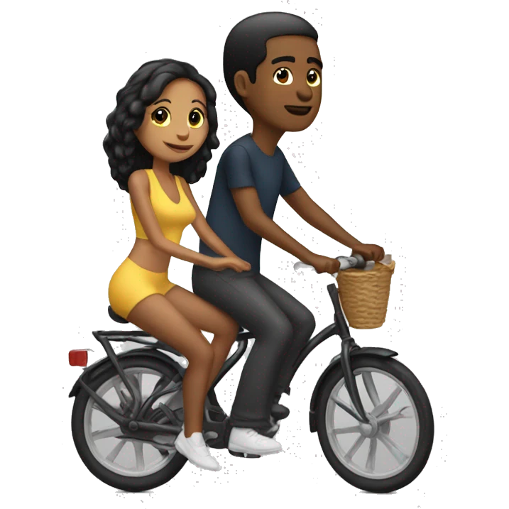 Couple on #NaYa bike emoji