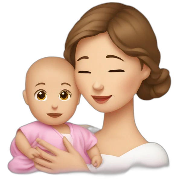Femme française et son bébé emoji