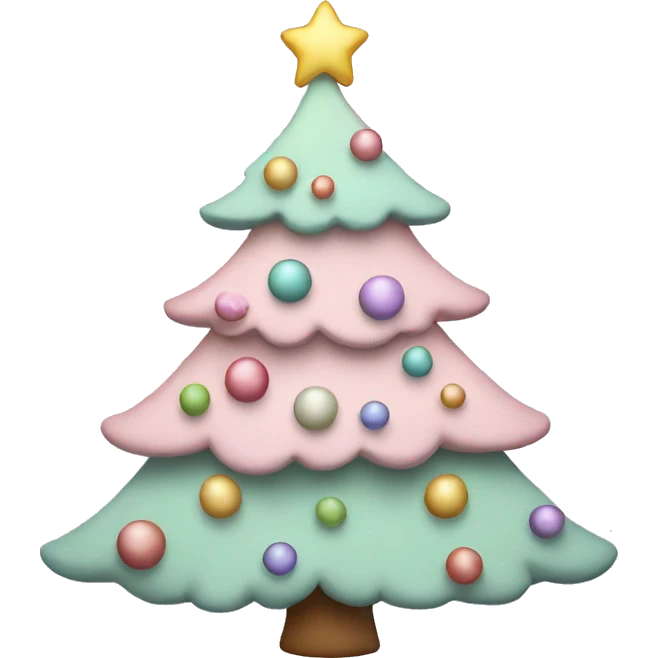 Pastel Christmas tree emoji