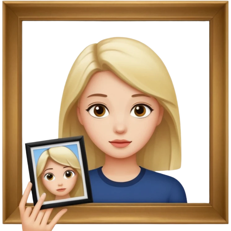 a girly two frames of photos emoji