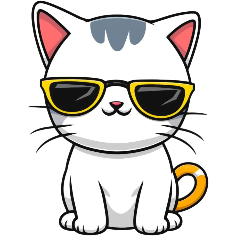 Cat with sunglasses emoji