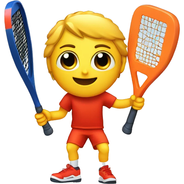 Padel player ith a paddle racket emoji