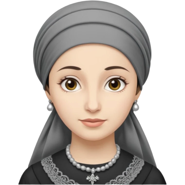 orthodox jewish woman greyscale with tichel turban circa. 1890 emoji