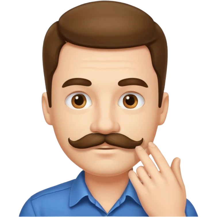 Homme qui caresse moustache emoji