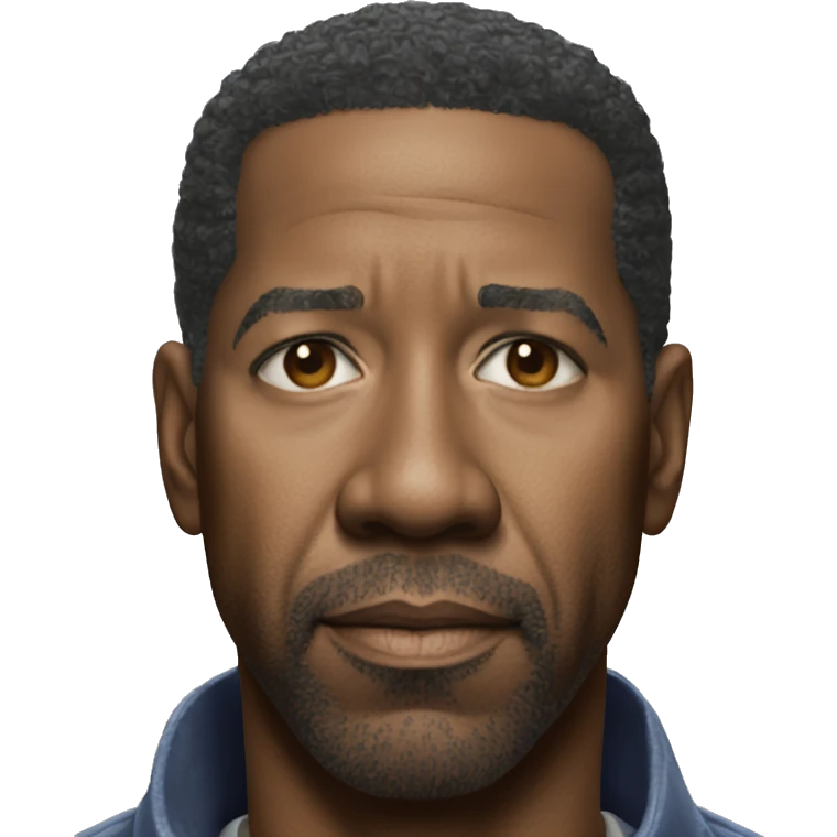 hyper realistic denzel washington wearing shirt emoji