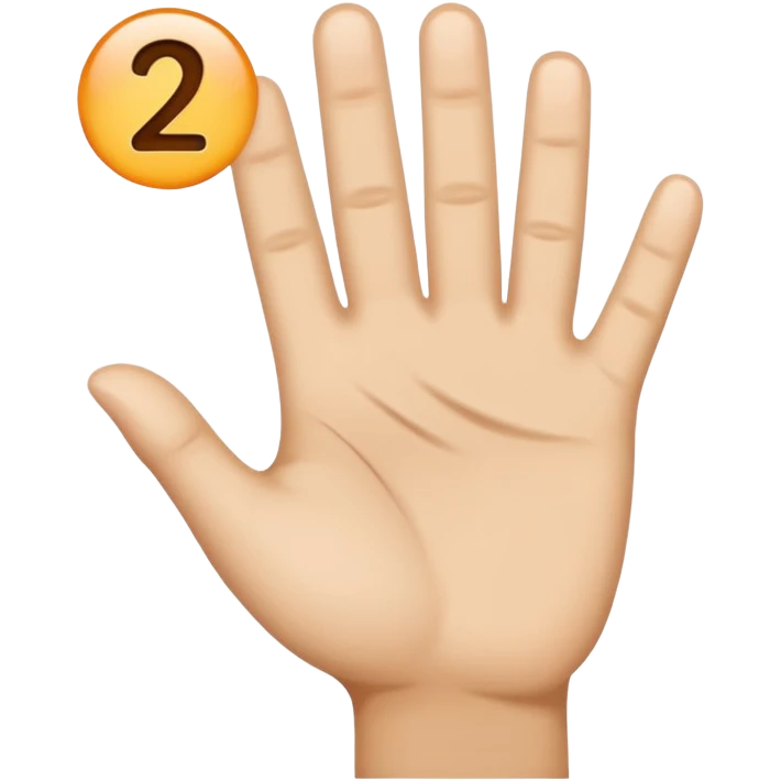 des doigt faisais le chiffre 2  emoji