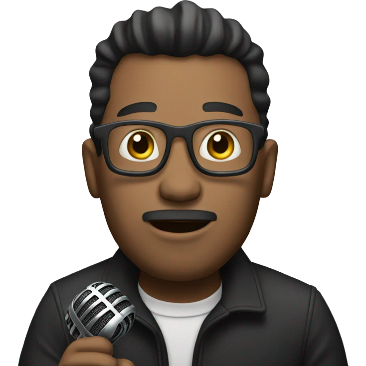 man with microphone emoji