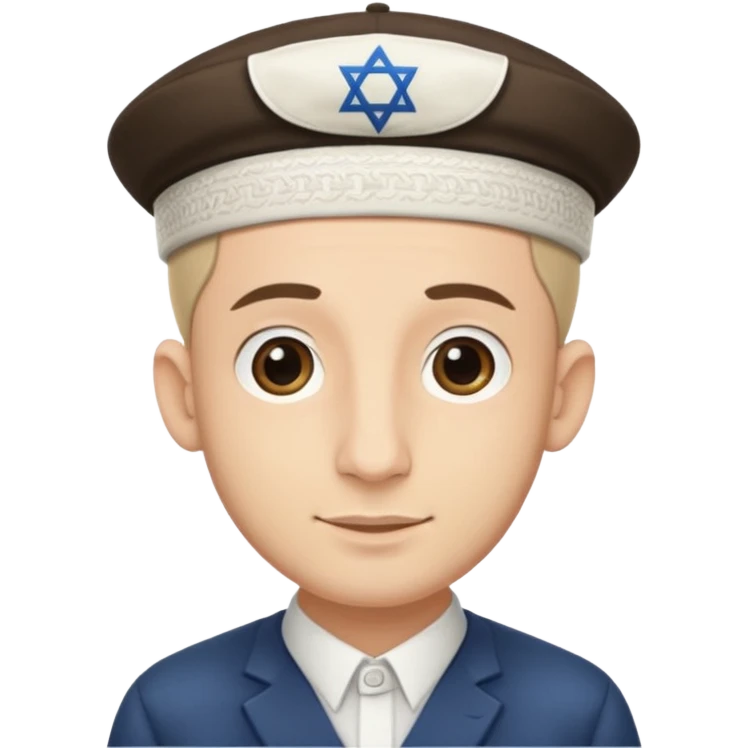 A Jewish male with a large nose and a dome on his head emoji