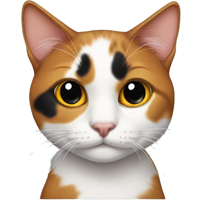 One eyed calico cat emoji