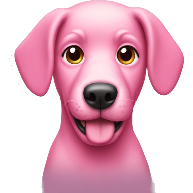 Pink dog emoji