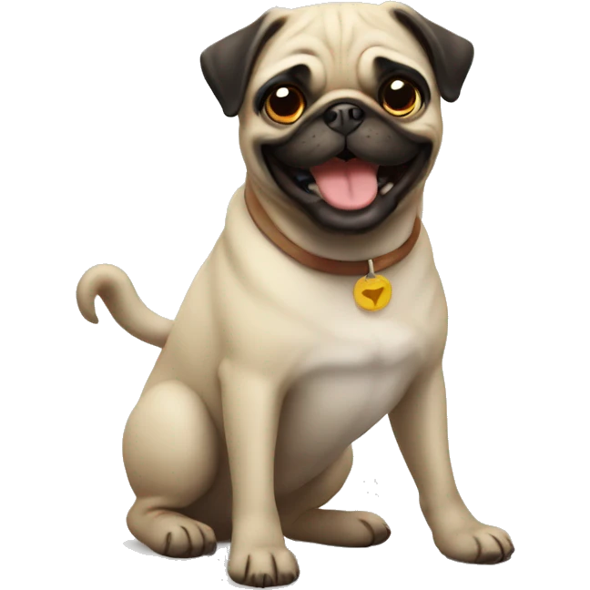 happy pug emoji
