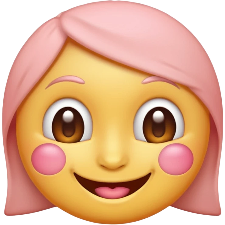Smirk emoji with blush cheeks emoji