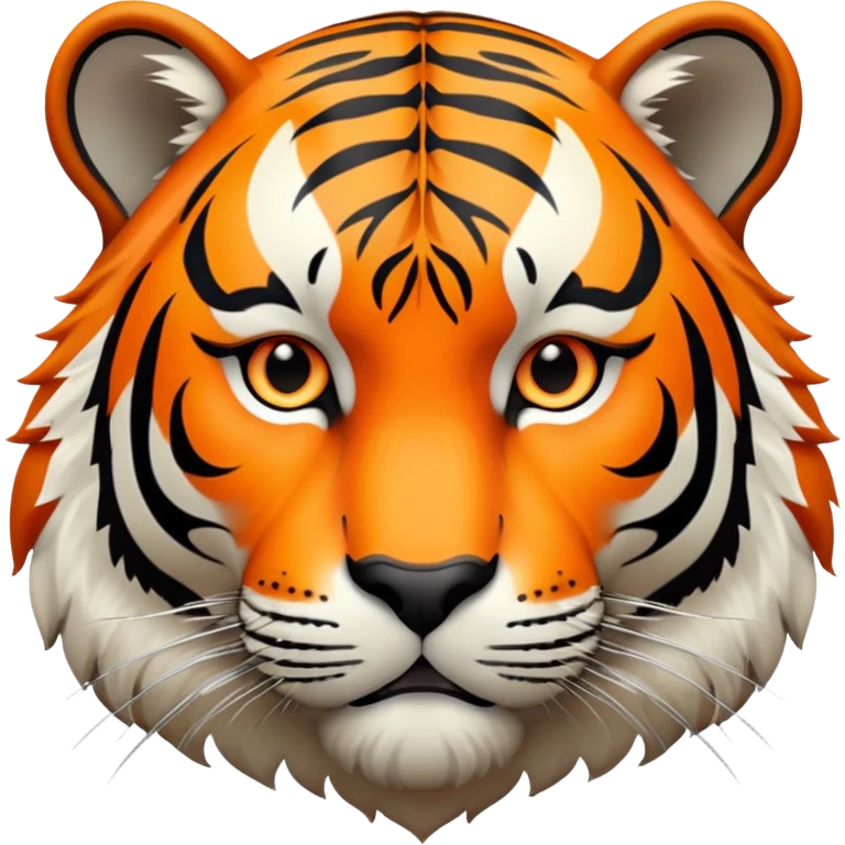 tiger face with orange and black stripes emoji