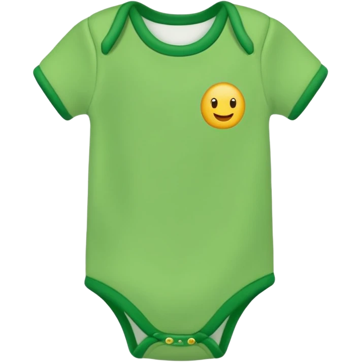
Plain green baby’s onesie shirt emoji