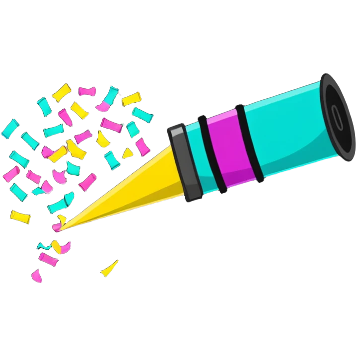 colorful confetti celebration popper emoji