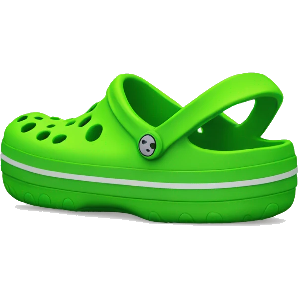 Crocs neon green emoji
