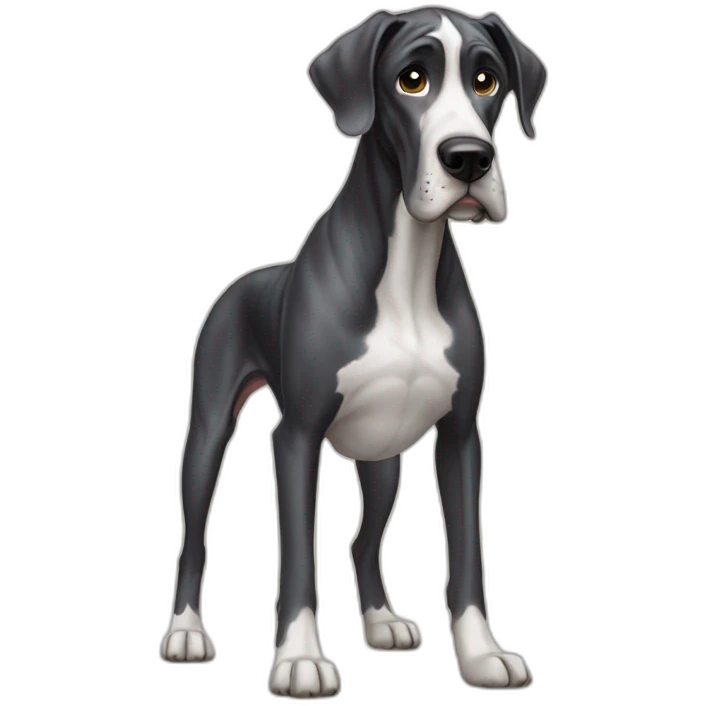 Dog great dane full-height emoji