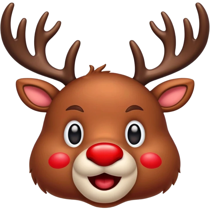 Red nosed reindeer emoji