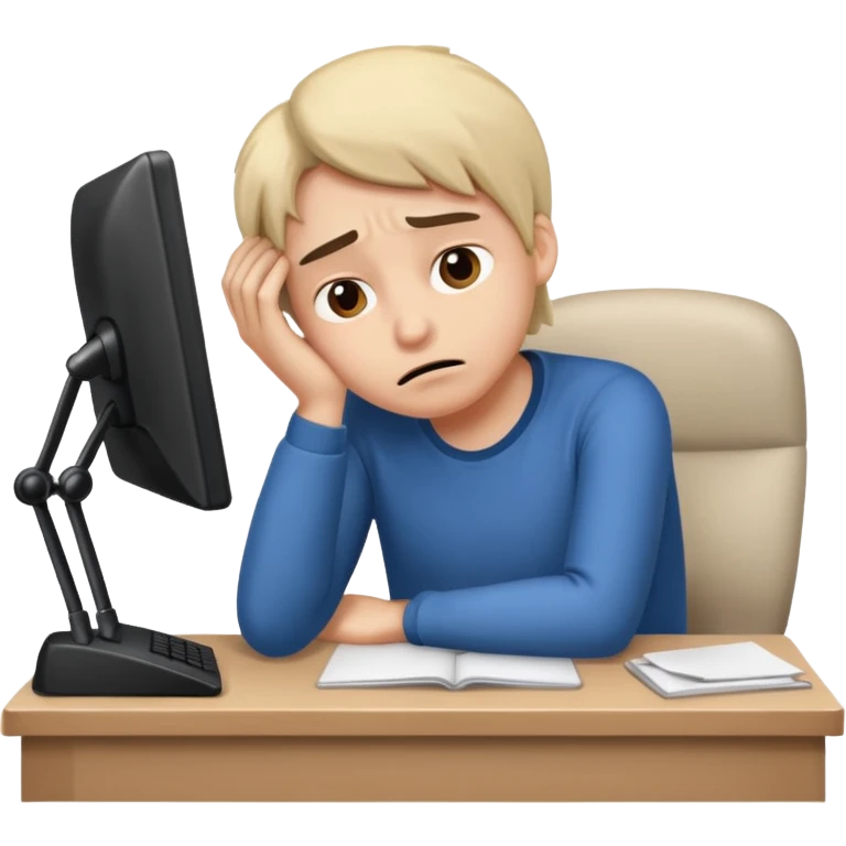 Bored in office over work  emoji