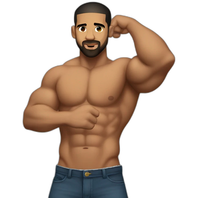 drake flexing big abs emoji