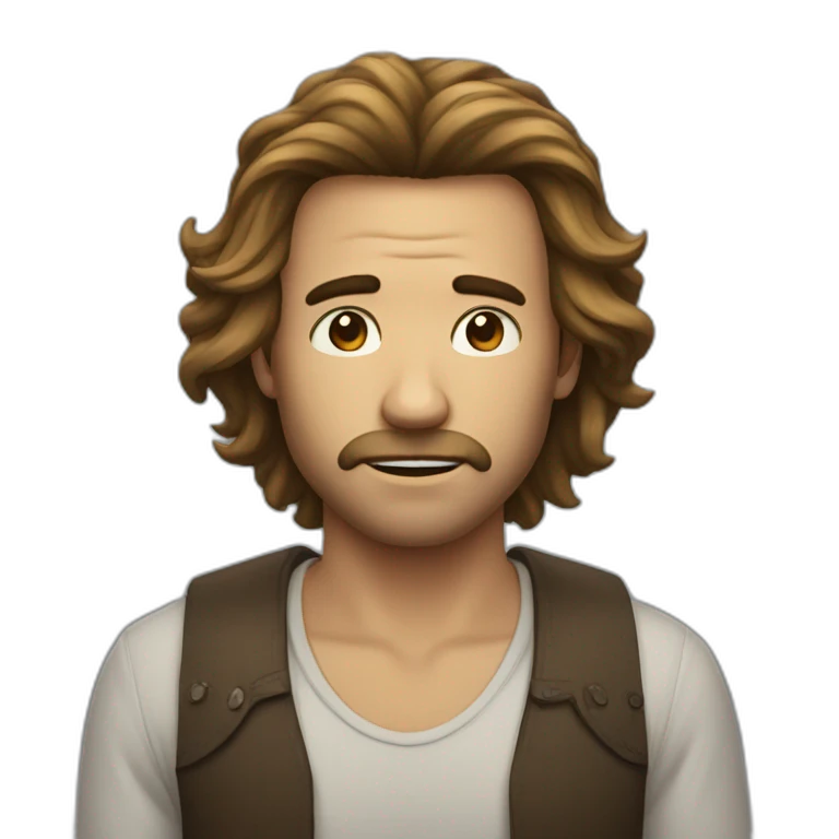homme au cheveux long qui pleure emoji