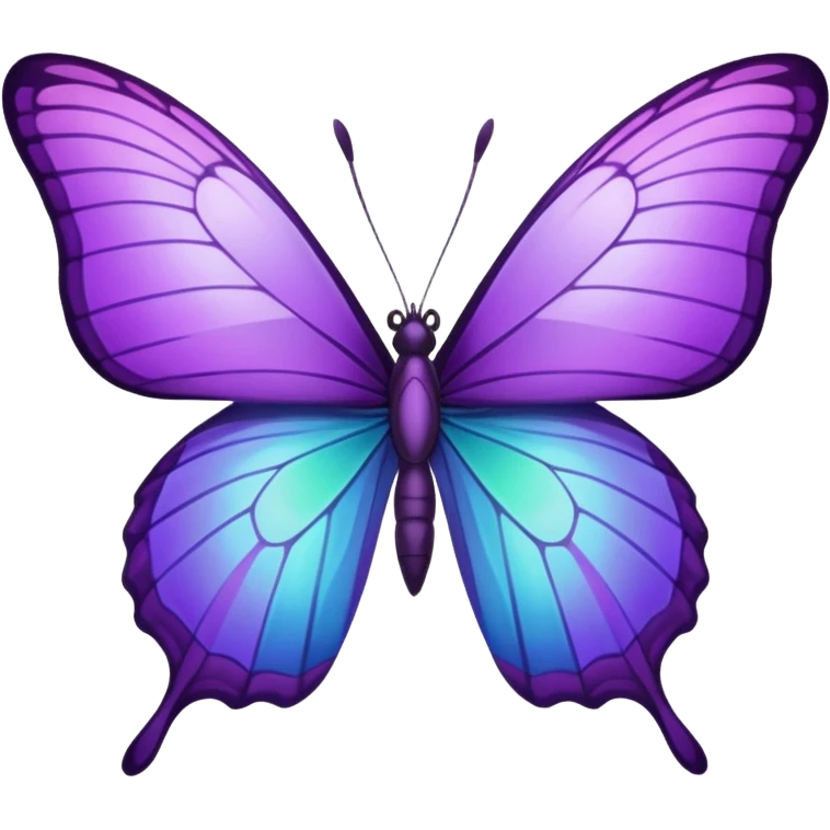 Purple butterfly with sharp ends on each wing emoji
