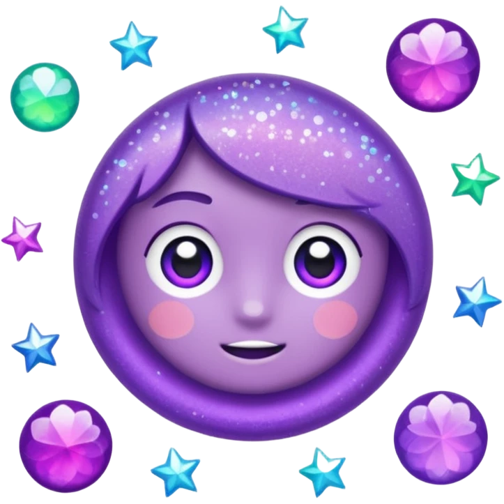 glitter purple and cian !  emoji