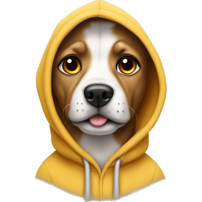 dog wearing a hoodie emoji