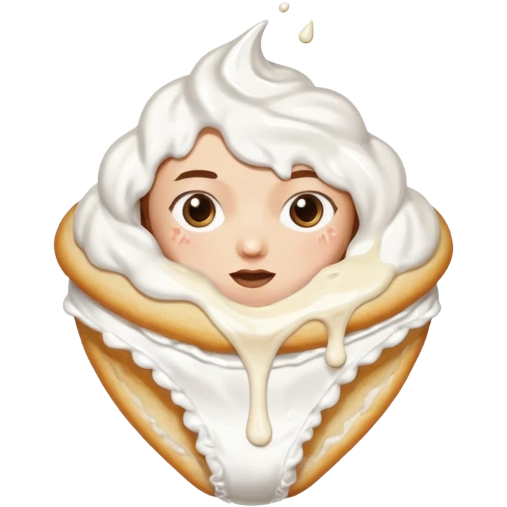 Cream pie pushed into females panties emoji