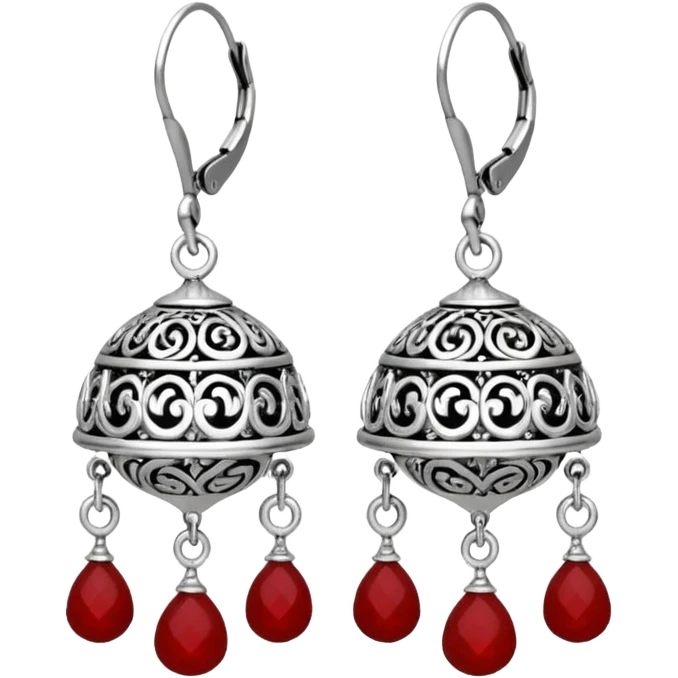 Small Silver jumka earing emoji for copy paste emoji
