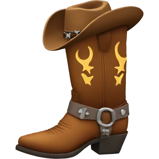Cowboy boots emoji