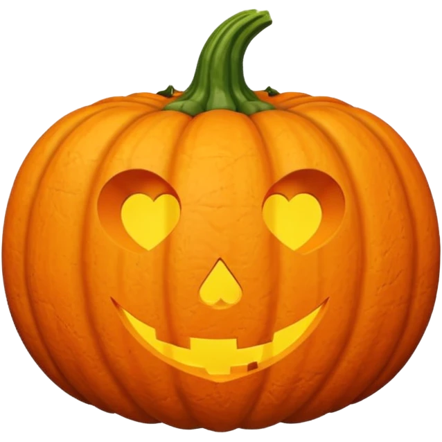 серце у вигляді гарбуза до хелловін emoji